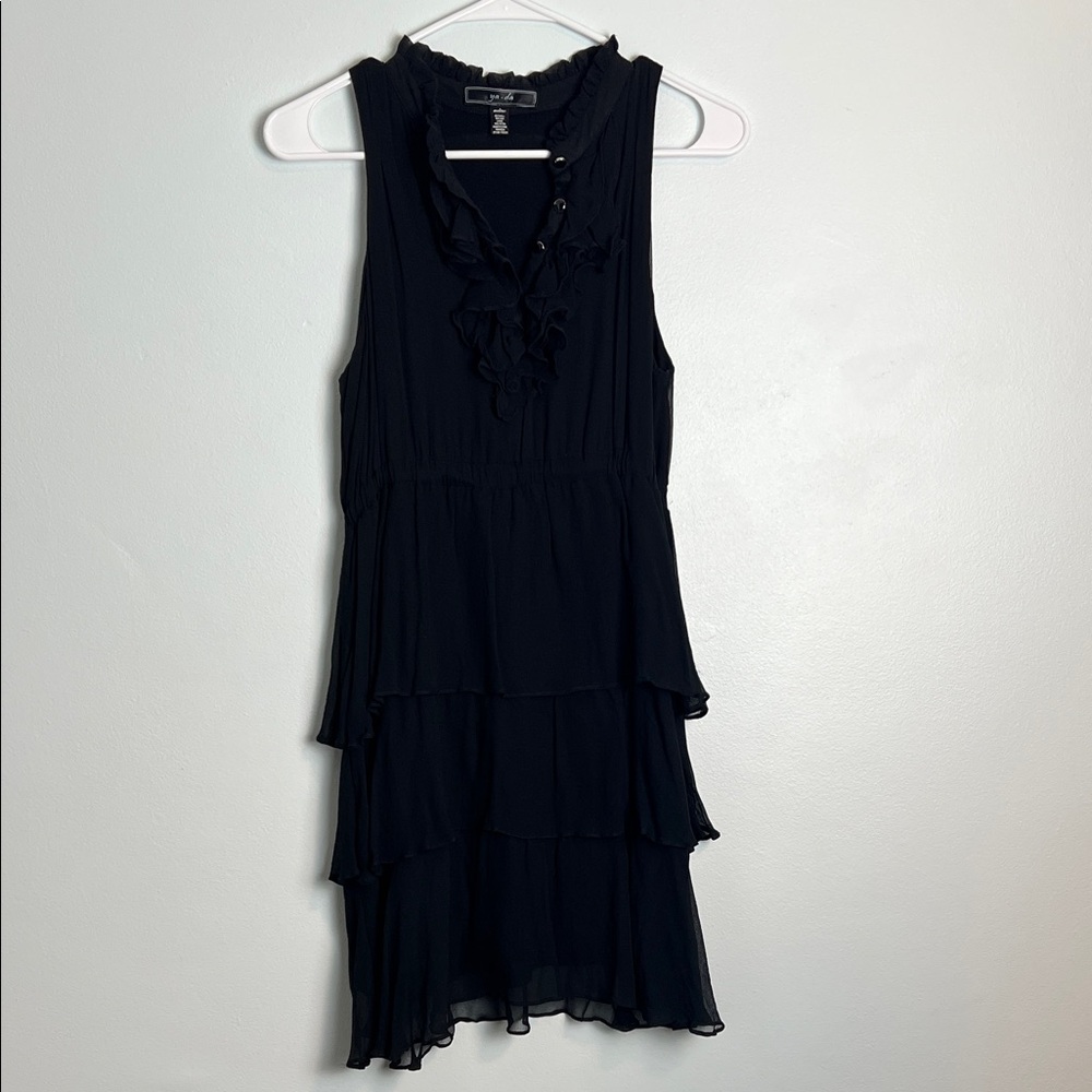 Chic Black Layered Mini Dress
